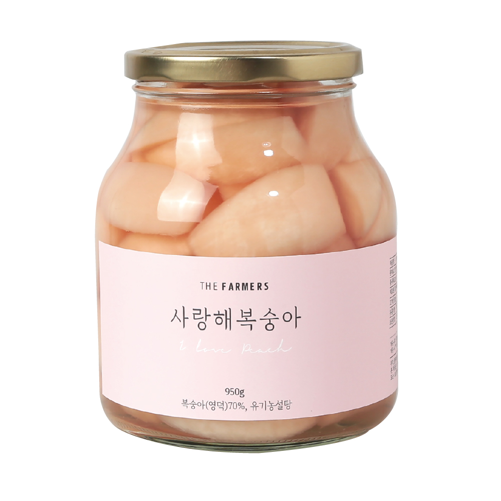 [더파머스] 수제 복숭아병조림 (백도) 대용량 950g 선물포장
